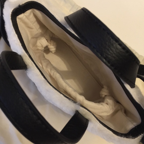 JCREW Mini Montaut Tote in Sherpa and Leather NWT - Picture 8 of 10